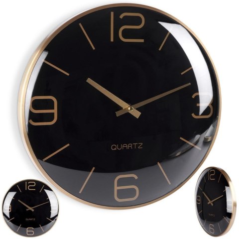 Zegar ścienny na ścianę złoty czarny 30cm VILDE 569610-C Zegar ścienny na ścianę złoty czarny 30cm VILDE 569610-C