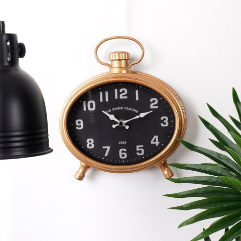 Zegar ścienny na ścianę złoty czarny budzik 20.5x24cm VILDE 569952 Zegar ścienny na ścianę złoty czarny budzik 20.5x24cm VILDE 569952