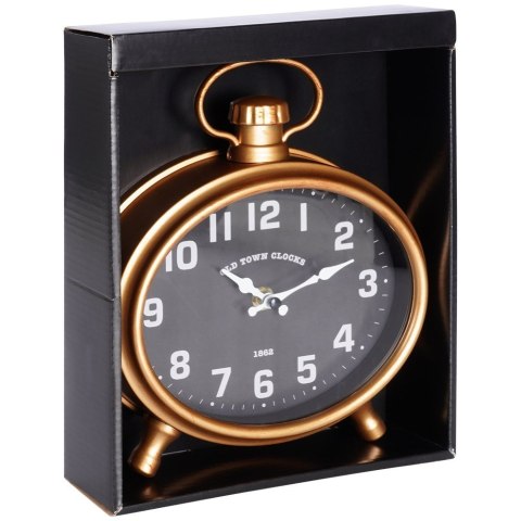 Zegar ścienny na ścianę złoty czarny budzik 20.5x24cm VILDE 569952 Zegar ścienny na ścianę złoty czarny budzik 20.5x24cm VILDE 569952