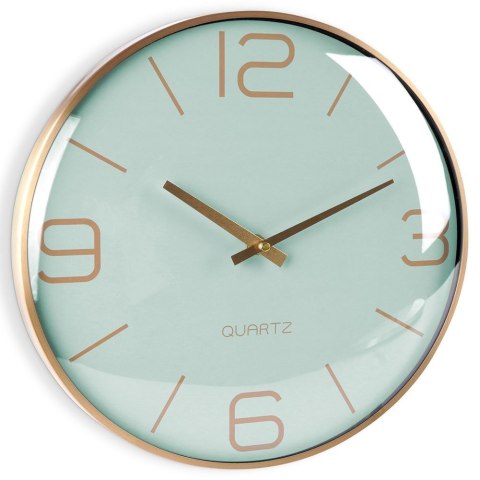 Zegar ścienny na ścianę złoty miętowy 30cm VILDE 569610-Z