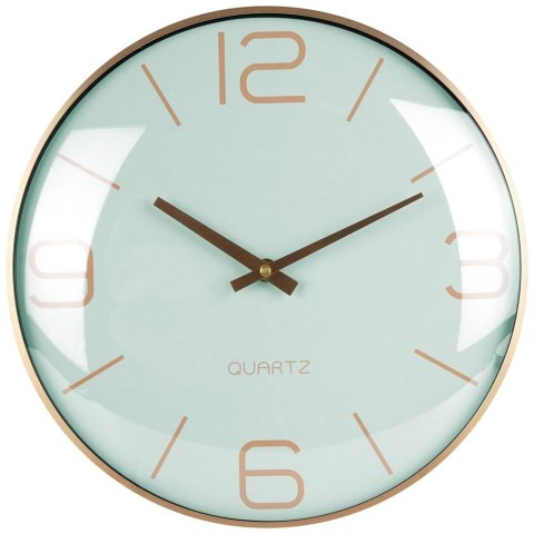 Zegar ścienny na ścianę złoty miętowy 30cm VILDE 569610-Z Zegar ścienny na ścianę złoty miętowy 30cm VILDE 569610-Z