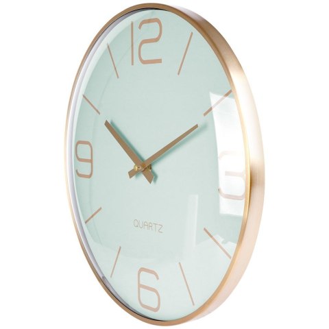Zegar ścienny na ścianę złoty miętowy 30cm VILDE 569610-Z Zegar ścienny na ścianę złoty miętowy 30cm VILDE 569610-Z