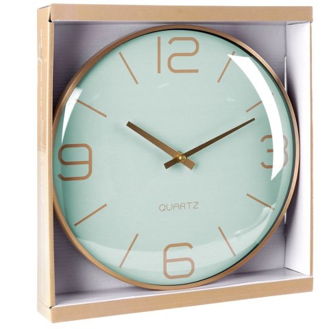 Zegar ścienny na ścianę złoty miętowy 30cm VILDE 569610-Z Zegar ścienny na ścianę złoty miętowy 30cm VILDE 569610-Z