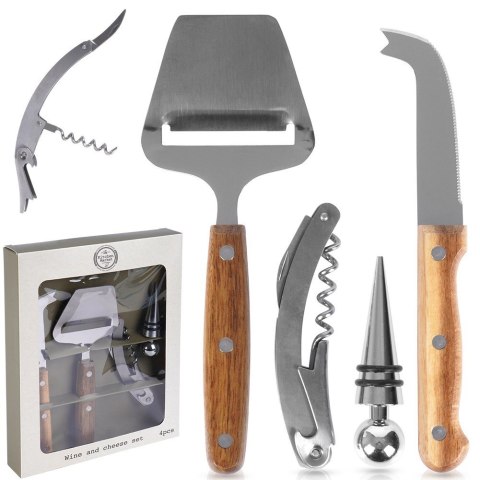 Zestaw akcesoriów akcesoria do wina i serów sera 4 elementy EXCELLENT HOUSEWARE 259358 Zestaw akcesoriów akcesoria do wina i serów sera 4 elementy EXCELLENT HOUSEWARE 259358