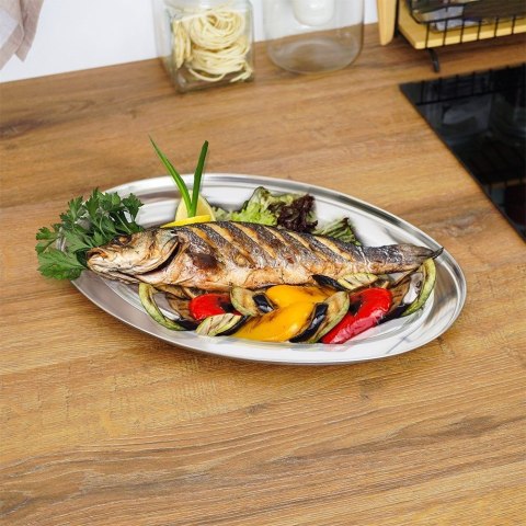 Zestaw półmisków półmisek stalowy owalny na przekąski 3 sztuki EXCELLENT HOUSEWARE 139183 Zestaw półmisków półmisek stalowy owalny na przekąski 3 sztuki EXCELLENT HOUSEWARE 139183