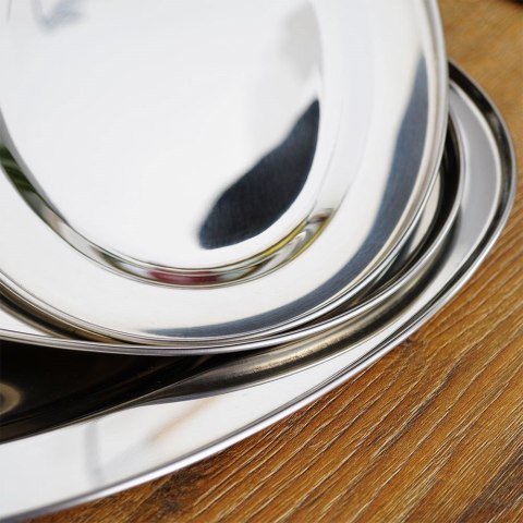 Zestaw półmisków półmisek stalowy owalny na przekąski 3 sztuki EXCELLENT HOUSEWARE 139183 Zestaw półmisków półmisek stalowy owalny na przekąski 3 sztuki EXCELLENT HOUSEWARE 139183