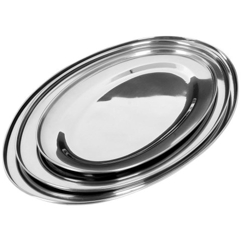 Zestaw półmisków półmisek stalowy owalny na przekąski 3 sztuki EXCELLENT HOUSEWARE 139183 Zestaw półmisków półmisek stalowy owalny na przekąski 3 sztuki EXCELLENT HOUSEWARE 139183