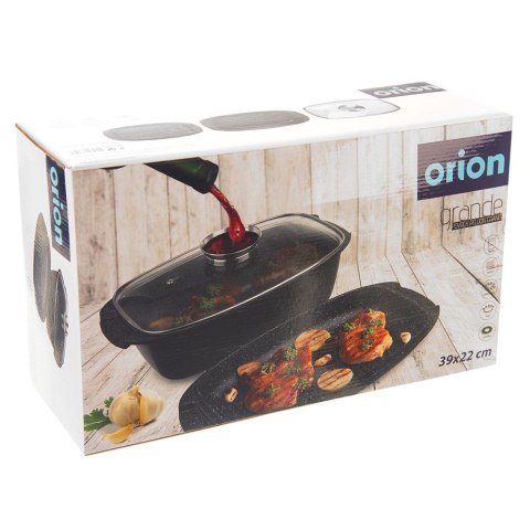 Brytfanna gęsiarka z pokrywką do piekarnika granitowa 3w1 GRANDE 5L 39x22cm ORION 127025 Brytfanna gęsiarka z pokrywką do piekarnika granitowa 3w1 GRANDE 5L 39x22cm ORION 127025