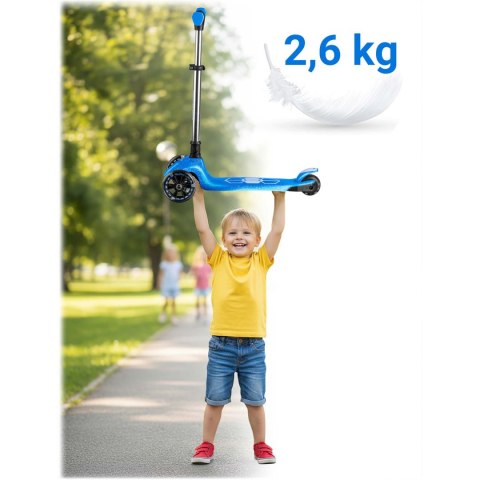 Hulajnoga trójkołowa dla dzieci balansowa świecąca w ciemności Ricokids Jelly - niebieska Hulajnoga trójkołowa dla dzieci balansowa świecąca w ciemności Ricokids Jelly - niebieska