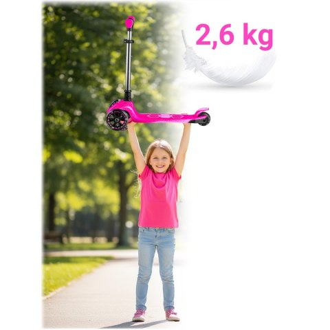 Hulajnoga trójkołowa dla dzieci balansowa świecąca w ciemności Ricokids Jelly - różowa Hulajnoga trójkołowa dla dzieci balansowa świecąca w ciemności Ricokids Jelly - różowa