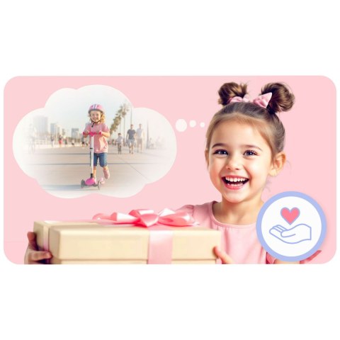 Hulajnoga trójkołowa dla dzieci balansowa świecąca w ciemności Ricokids Jelly - różowa Hulajnoga trójkołowa dla dzieci balansowa świecąca w ciemności Ricokids Jelly - różowa