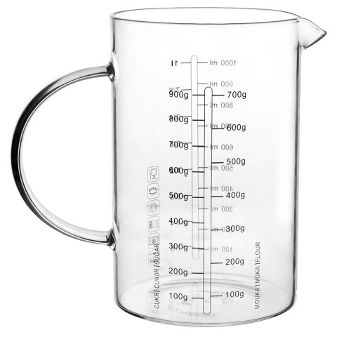 MIARKA KUCHENNA DO KUCHNI SZKLANA DUŻA XXL 1L ORION 120556