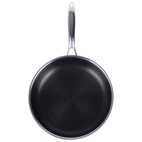 PATELNIA GŁĘBOKA STALOWA ZE STALI NIERDZEWNEJ NON-STICK INDUKCJA COOKCELL 28 CM ORION 112983