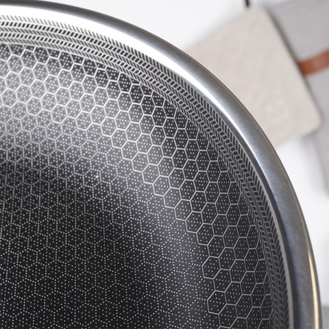 PATELNIA GŁĘBOKA STALOWA ZE STALI NIERDZEWNEJ NON-STICK INDUKCJA COOKCELL 28 CM ORION 112983