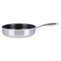 PATELNIA GŁĘBOKA STALOWA ZE STALI NIERDZEWNEJ NON-STICK INDUKCJA COOKCELL 28 CM ORION 112983