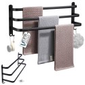 Wieszak ścienny na ręczniki uchwyt do wieszania METALOWY czarny 60cm VILDE 569707