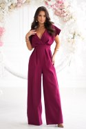 289-10 Kombinezon Z Zakrytymi Ramionami - bordowy