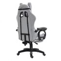 Fotel gamingowy obrotowy STUDENT, podnóżek i poduszka masująca, szary KO23SZ
