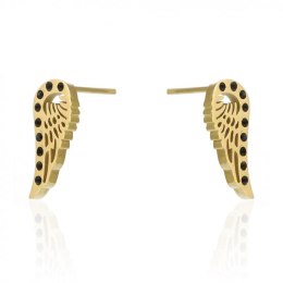Kolczyki ze stali szlachetnej pozłacanej sztyft KST2091