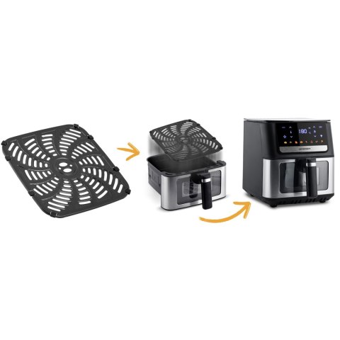 Ruszt tacka do frytkownicy beztłuszczowej Air Fryer 23x22 Berdsen BD-655 Ruszt tacka do frytkownicy beztłuszczowej Air Fryer 23x22 Berdsen BD-655