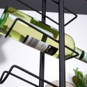 Stojak na wino butelki wina metalowy organizer czarny do 6 butelek VILDE 229079