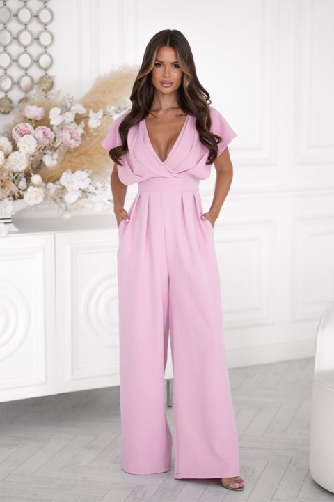 289-20 Kombinezon Z Zakrytymi Ramionami - różowy