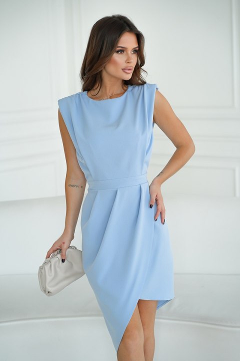 308-08 Sukienka Z Odkrytymi Plecami - Baby blue