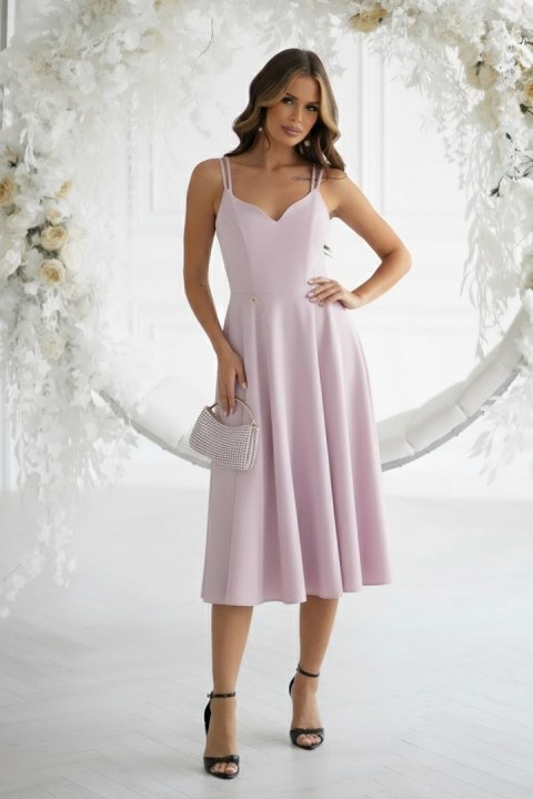 1017 Sukienka Na Ramiączkach - liliowy