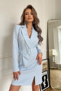 279-08 Sukienka Marynarkowa - Baby blue