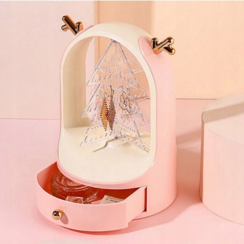 Ekspozytor na biżuterię różowy w świątecznym wydaniu E28R