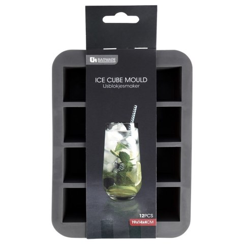 Forma foremka do 12 kostek lodu silikonowa pojemnik na lód duże kostki EXCELLENT HOUSEWARE 259655