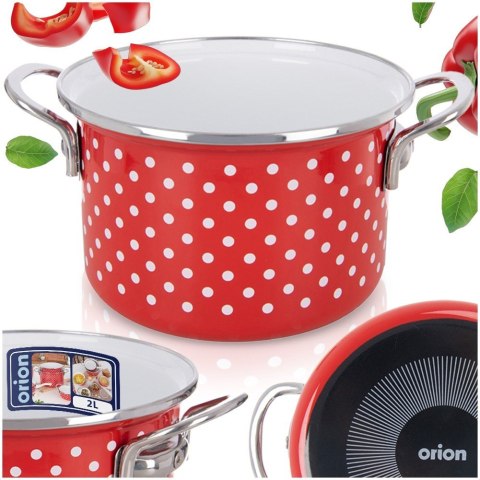 GARNEK EMALIOWANY INDUKCJA NA INDUKCJĘ GAZ TECKA 18 CM 2L ORION 113357