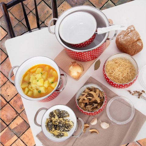 GARNEK EMALIOWANY INDUKCJA NA INDUKCJĘ GAZ TECKA 18 CM 2L ORION 113357