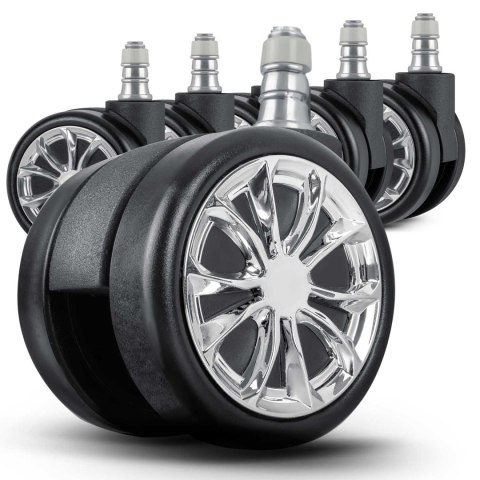 Kółka gumowane do foteli czarne Sofotel 5 szt Kółka gumowane do foteli czarne Sofotel 5 szt