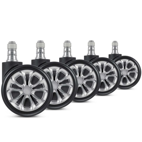 Kółka gumowane do foteli czarne Sofotel 5 szt Kółka gumowane do foteli czarne Sofotel 5 szt