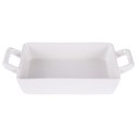 Naczynie żaroodporne porcelanowe białe prostokątne małe 20x10x4cm 300ml HIT 259200