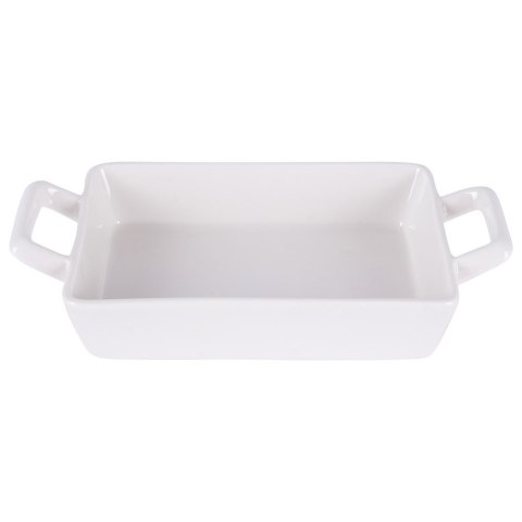 Naczynie żaroodporne porcelanowe białe prostokątne małe 20x10x4cm 300ml HIT 259200