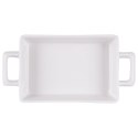 Naczynie żaroodporne porcelanowe białe prostokątne małe 20x10x4cm 300ml HIT 259200