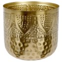 Osłona na doniczkę doniczki osłonka niska metalowa złota 19x18cm VILDE 569416