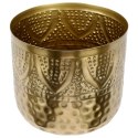 Osłona na doniczkę doniczki osłonka niska metalowa złota 19x18cm VILDE 569416
