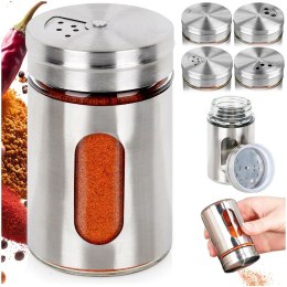 Pojemnik na przyprawy z sitkiem szklany 100ml słoik słoiczek organizer EXCELLENT HOUSEWARE 229218