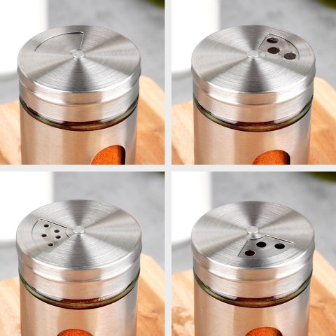 Pojemnik na przyprawy z sitkiem szklany 100ml słoik słoiczek organizer EXCELLENT HOUSEWARE 229218