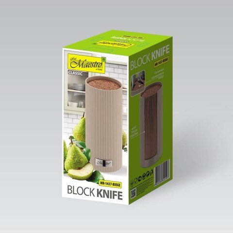 UNIWERSALNY BLOK STOJAK NA NOŻE PRZYBORY KUCHENNE BEŻOWY MAESTRO MR-1437-BG