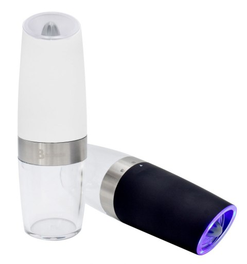 ZESTAW 2 ELEKTRYCZNYCH MŁYNKÓW GRAWITACYJNYCH DO SOLI I PIEPRZU BRUNBESTE BB-2802 ZESTAW 2 ELEKTRYCZNYCH MŁYNKÓW GRAWITACYJNYCH DO SOLI I PIEPRZU BRUNBESTE BB-2802