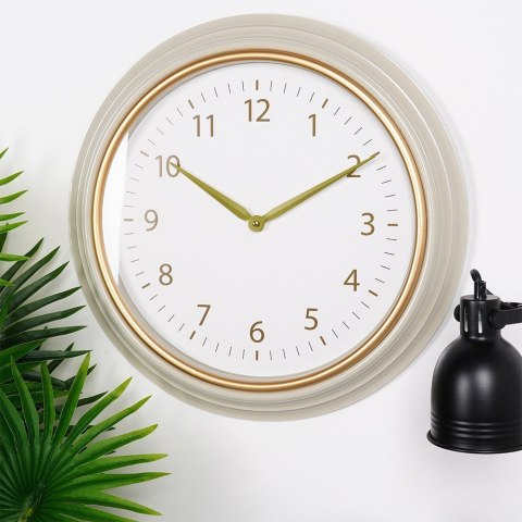 Zegar ścienny na ścianę biały złoty 50cm VILDE 568074