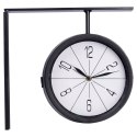 Zegar ścienny na ścianę metalowy czarny dwustronny 30.5x9.5x28cm VILDE 569946
