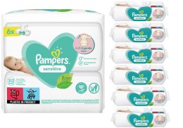 PAMPERS Chusteczki Nawilżane Sensitive 6 x 52 szt. Pampers