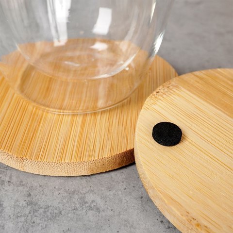 Podstawki podkładki pod kubek kubki drewniane 9.7cm 4 sztuki EXCELLENT HOUSEWARE 139314-O