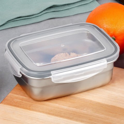 Pojemnik stalowy na żywność z pokrywką i uszczelką 1.25L EXCELLENT HOUSEWARE 229214