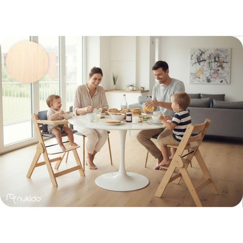 Drewniane krzesełko do karmienia Nukido Timo